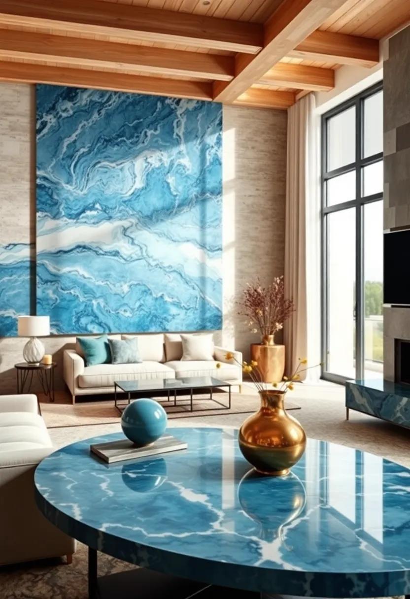 24 Striking Luxury Blue Marble Home Accents to Elevate Your Living Space