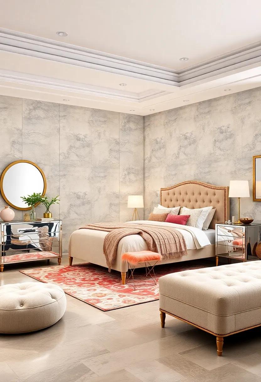 Glamorous Touch Collection: Add a bit‍ of sparkle to your ​space​ with this glamorous furniture set,⁤ featuring mirrored accents and plush upholstery to elevate your bedroom's style⁣ without overspending