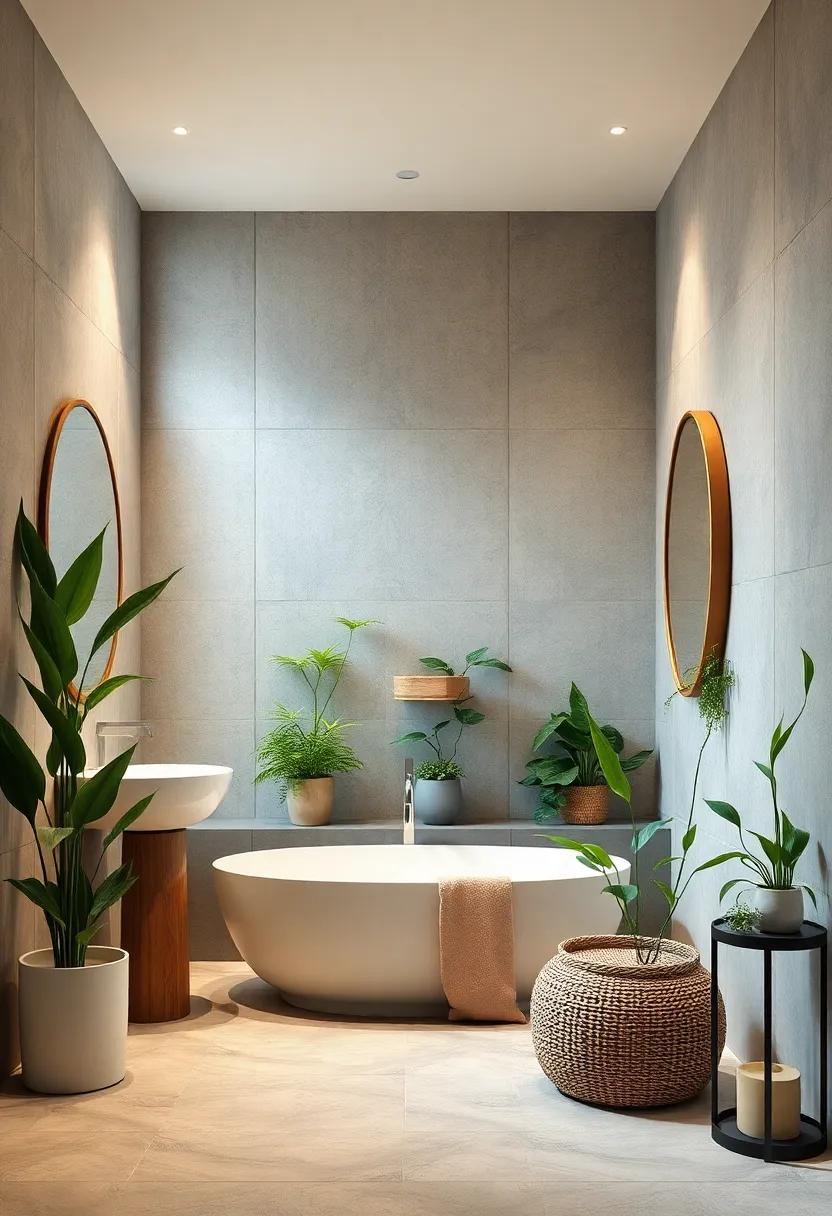 Bamboo: Symbolizing good fortune, Bamboo⁢ can grow in ‍water or soil, adding elegance and a ‌sense of tranquility⁤ to your bathroom
