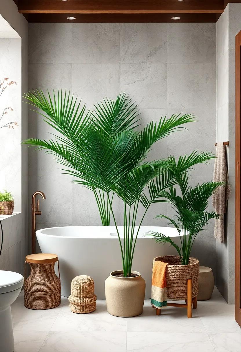 Parlor Palm: A truly ⁣adaptable plant,Parlor Palm adds a ⁣lush tropical feel while thriving ⁣in lower light,perfect for any bathroom nook