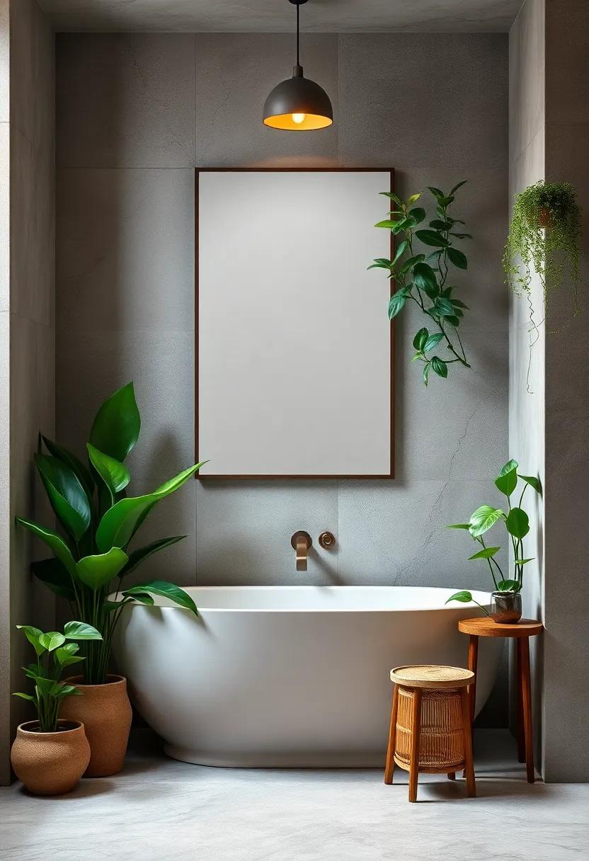 ZZ plant: This eye-catching,low-maintenance plant⁢ is​ perfect ‌for dimly ​lit spaces; its waxy leaves add a glossy touch​ to any bathroom decor