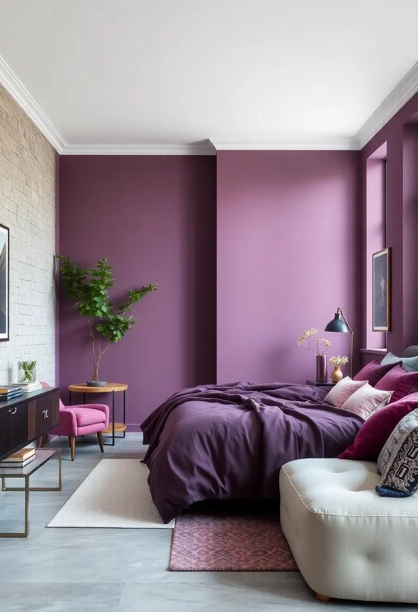 Berry purple: ‍Bold⁤ berry shades ‍create a statement ⁣against gray, bringing a playful yet sophisticated twist to your​ sleep space
