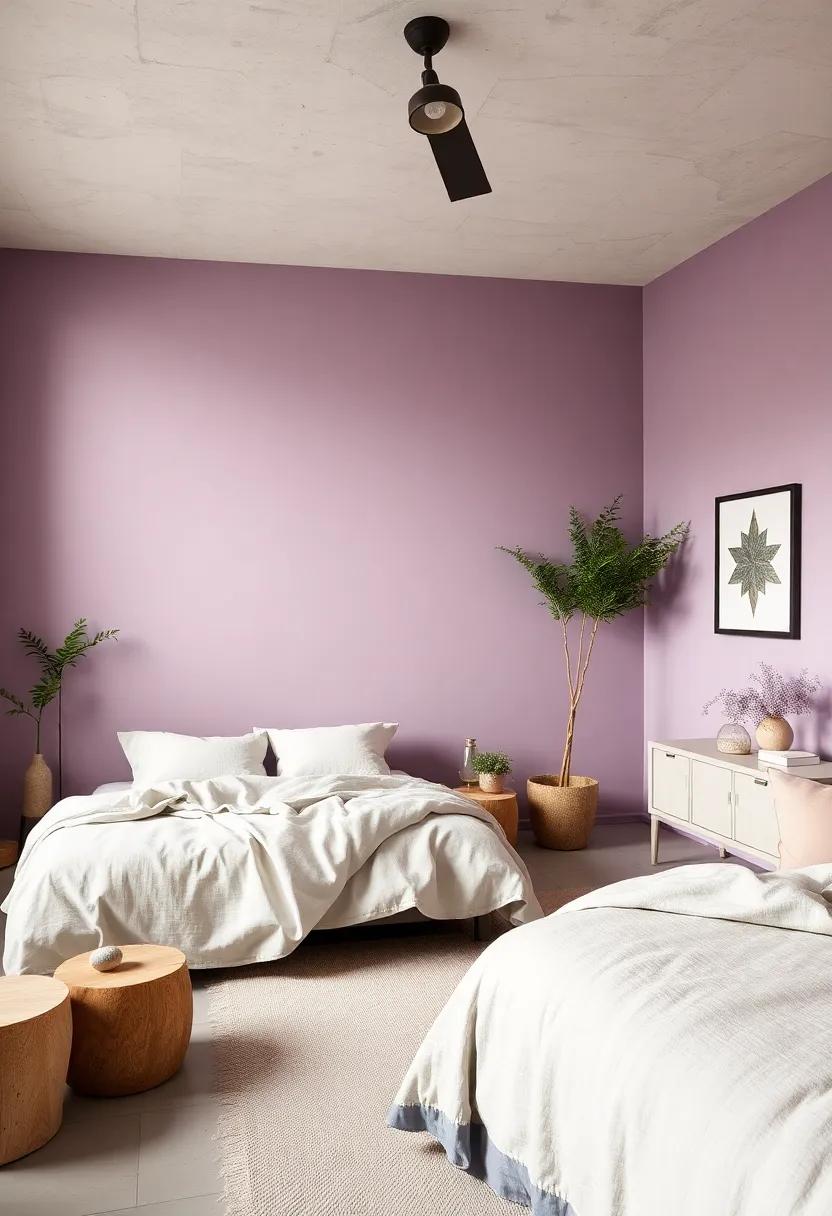 Dusty Lavender: This soft purple hue ⁣pairs beautifully with gray,‌ conjuring a serene and dreamy retreat feel