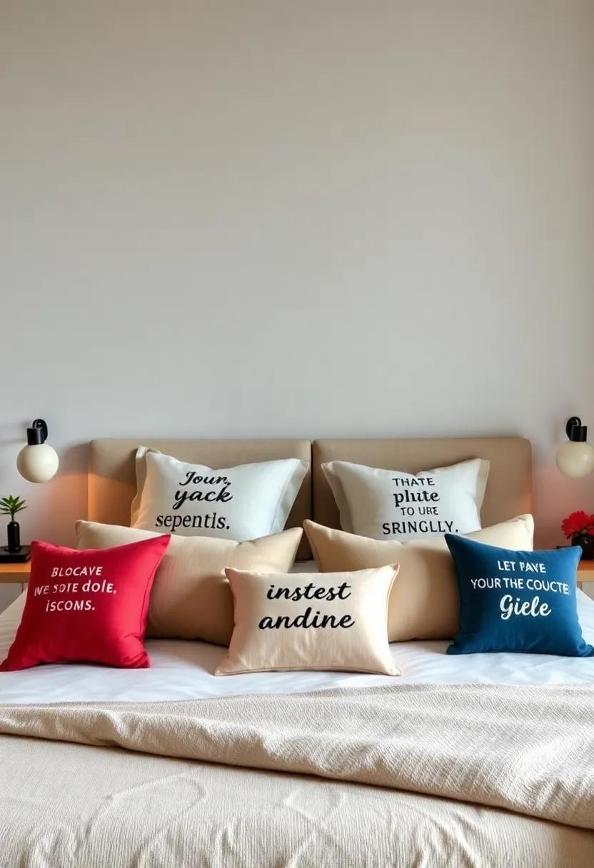 Inspirational Quotes: Choose pillows adorned with motivational phrases or quotes to ⁢inspire you every time​ you enter your room