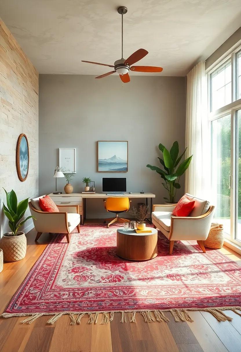Incorporate Area Rugs: Define⁤ different zones in your⁣ office with distinct‌ area rugs that can add‌ texture and comfort underfoot