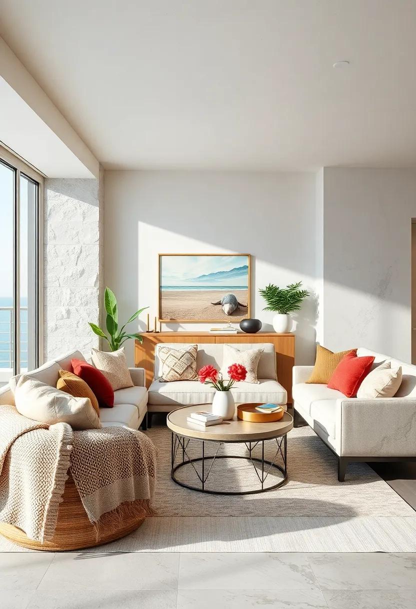 Layer Textures: Combine various fabrics, such as ‍knitted⁣ throws, cotton blankets,⁢ and velvet pillows, for a cozy, layered look that reflects the ⁤beach's casual charm