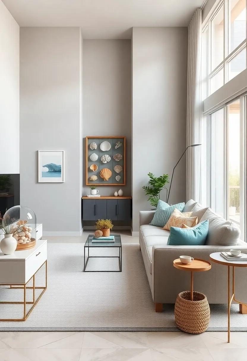 create a Coastal ‍Color Block: Paint ⁣an⁤ accent wall in a⁤ soft aqua or‌ coral to add a⁢ pop of ocean-inspired color that​ energizes the room