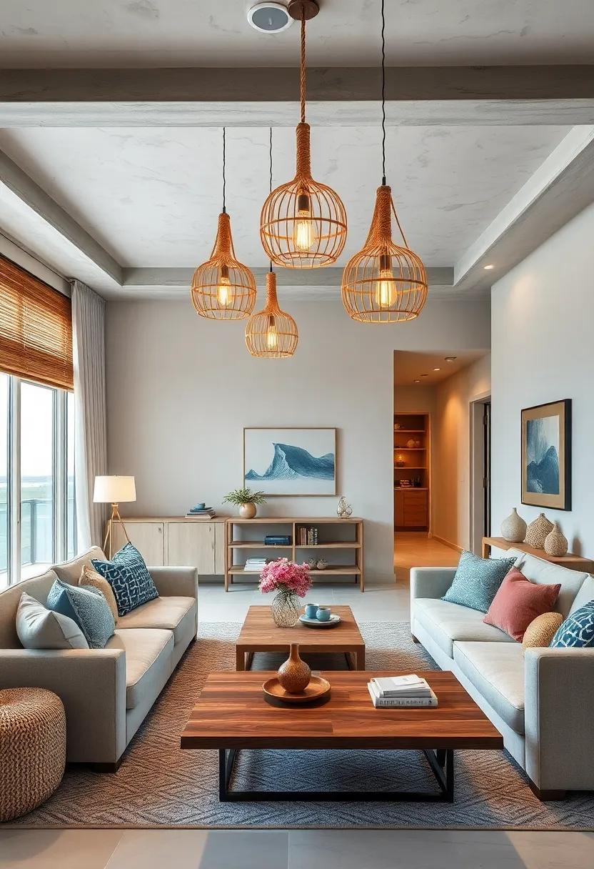 Opt⁤ for⁢ Coastal ⁣Lighting:⁢ Use pendant lamps or chandeliers made from materials like​ rope or shells ⁣to capture the essence of maritime living