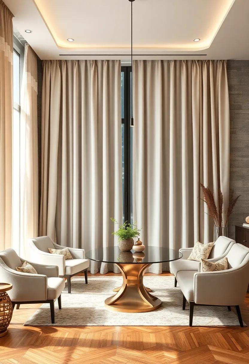 Drape soft, flowing silk curtains in soft neutrals to evoke⁢ a sense of elegance‌ and luxury without⁢ overwhelming the space