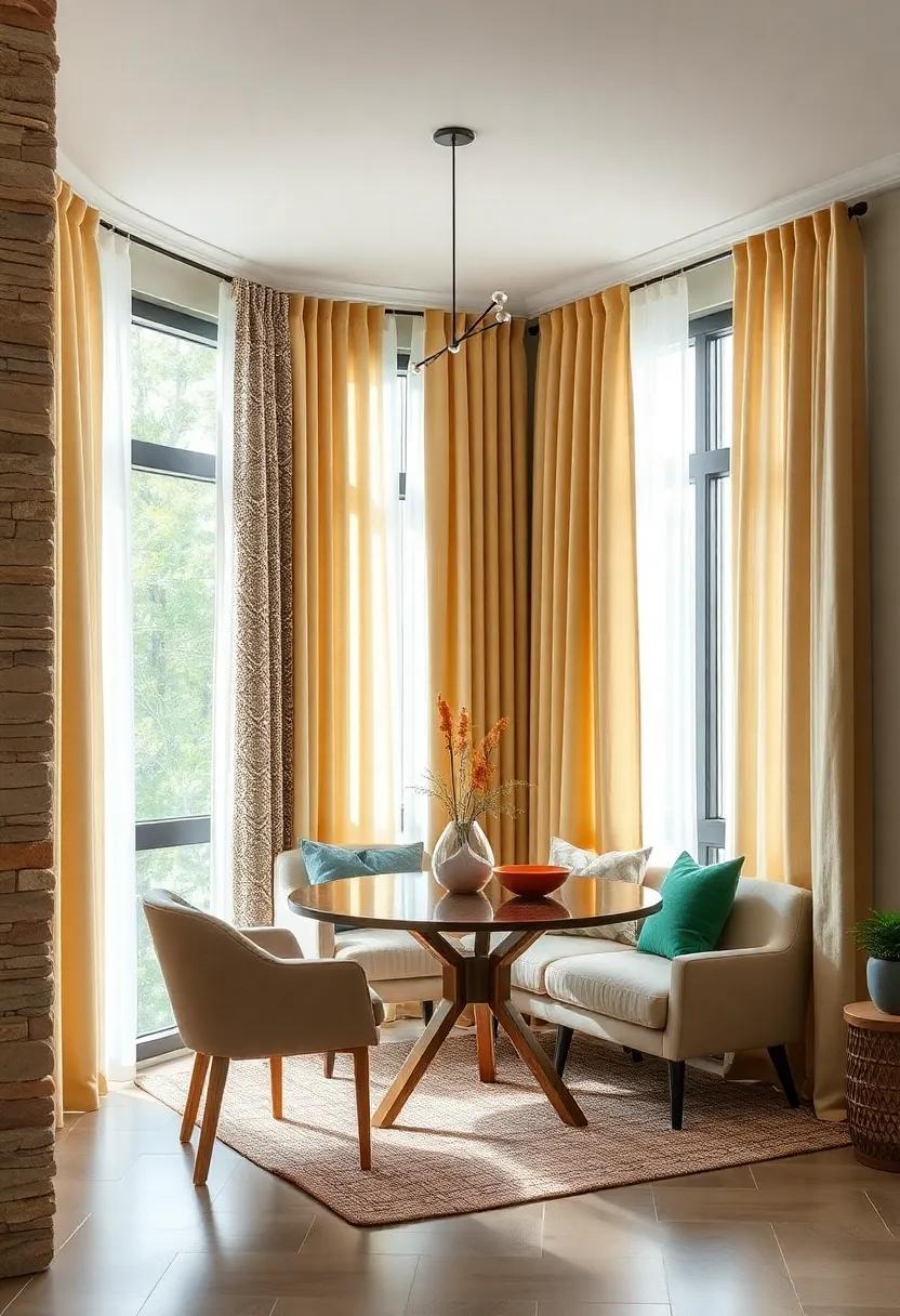 Play with asymmetry‌ by ‍hanging curtains in varied ​lengths around a corner window⁣ to create‌ an eclectic ‌and ‍modern aesthetic