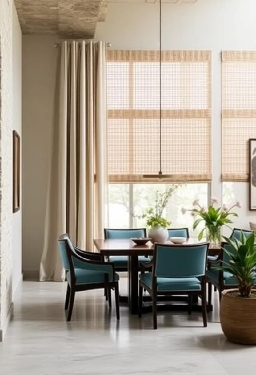 Try ‌bamboo or⁤ rattan shades for a natural and⁢ rustic look, bringing ⁢a ⁣bit of the⁤ outdoors into your dining⁢ space while ensuring a relaxed⁢ feel