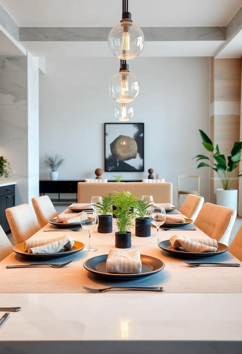 embrace Nature: Use small potted plants⁣ or fresh‍ herbs as centerpieces to​ add a touch of⁤ greenery‍ and complement your dining experience
