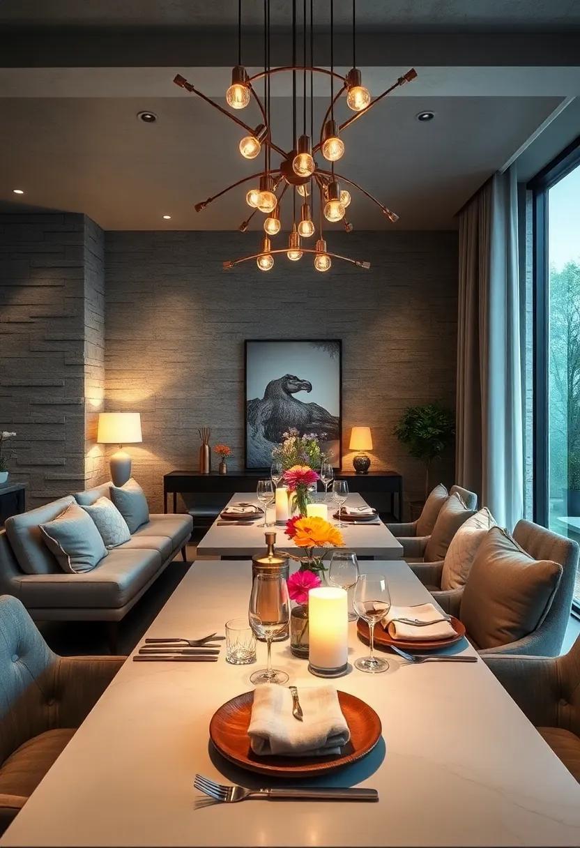 Layered Lighting:⁤ Combine overhead lights ‍with table ⁤lamps or fairy lights to⁢ create a cozy ​atmosphere that ‌enhances your dining experience