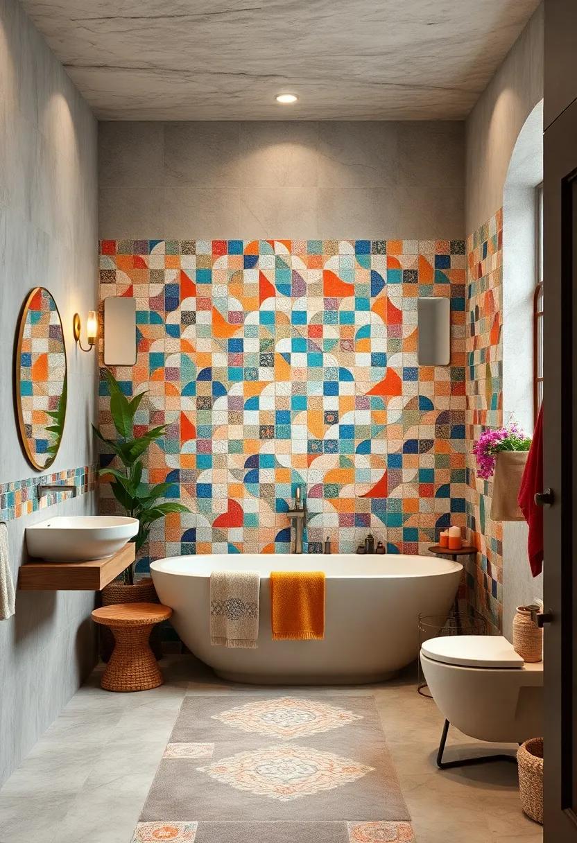 Bohemian ‌Flair: An eclectic mix of textures and vibrant colors combines‌ to ⁤form a ⁤lively mosaic that embodies the spirit of bohemian design