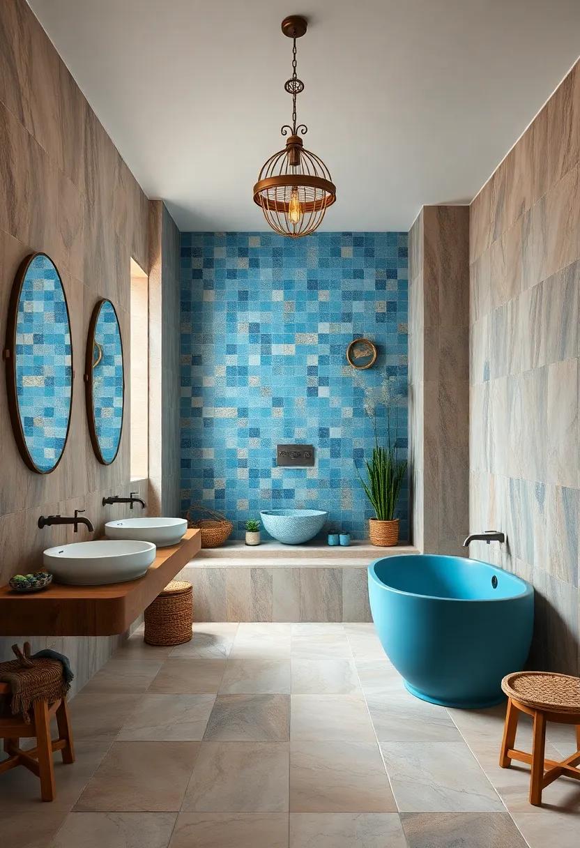 Mediterranean‍ Escape: rich blues and earthy tones ‍reminiscent of rustic‌ Mediterranean villas ⁣create a warm, inviting atmosphere
