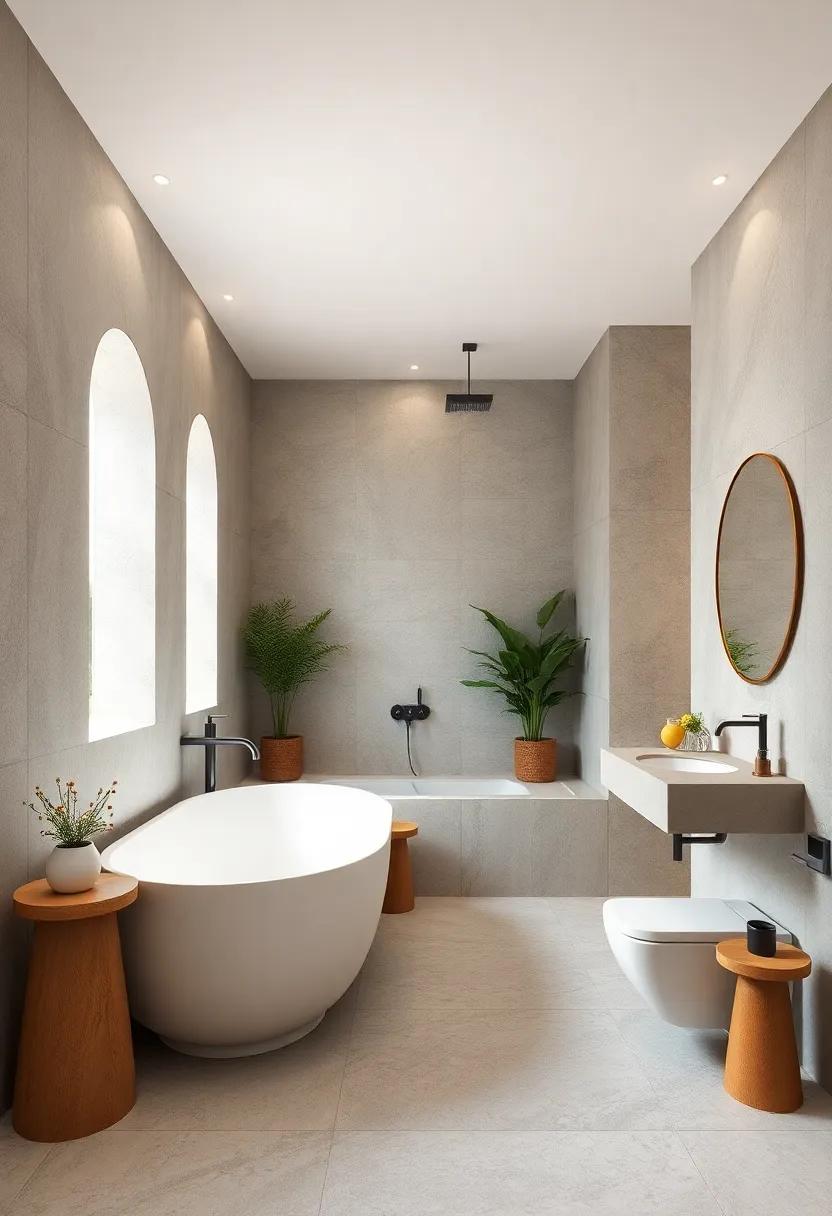Modern Graphic‍ Lines: Clean lines and graphic designs leverage⁣ negative space​ beautifully, ⁣creating a contemporary bathroom that feels expansive