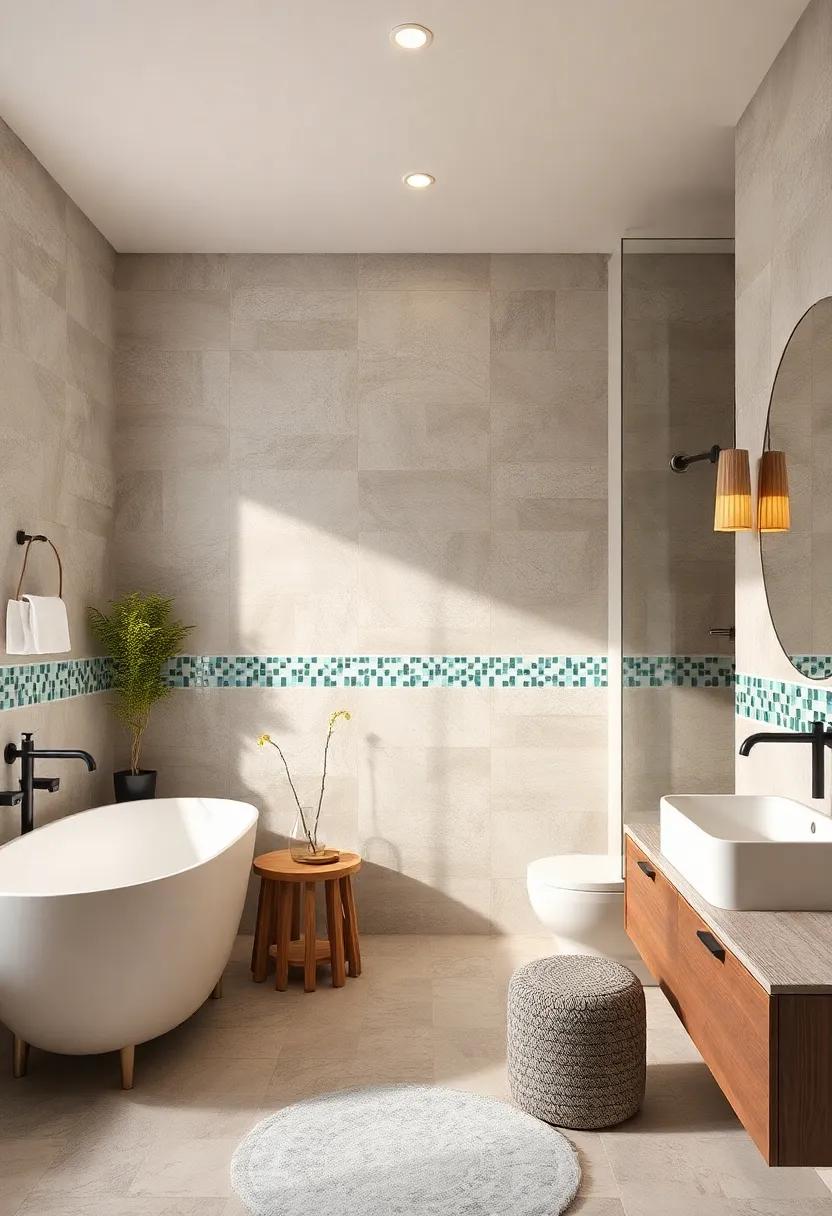 Striking Borders: Using mosaics as borders ‌or trims around other‍ materials provides‌ a polished finish, highlighting the bathroom’s overall aesthetic