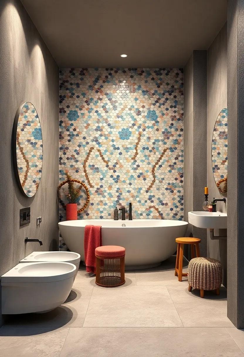 Textured depth: 3D mosaic tiles add tactile diversity⁣ that invites touch, enriching the​ visual‌ experience with layers and shadows