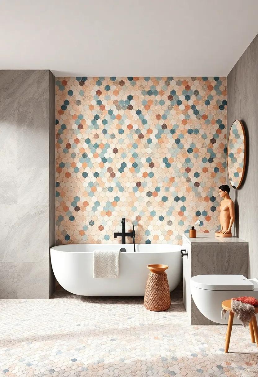 Vintage Charm:⁤ Classic⁤ mosaic patterns in soft ‌pastels⁣ evoke nostalgia, ⁤giving the bathroom a charming, vintage appeal