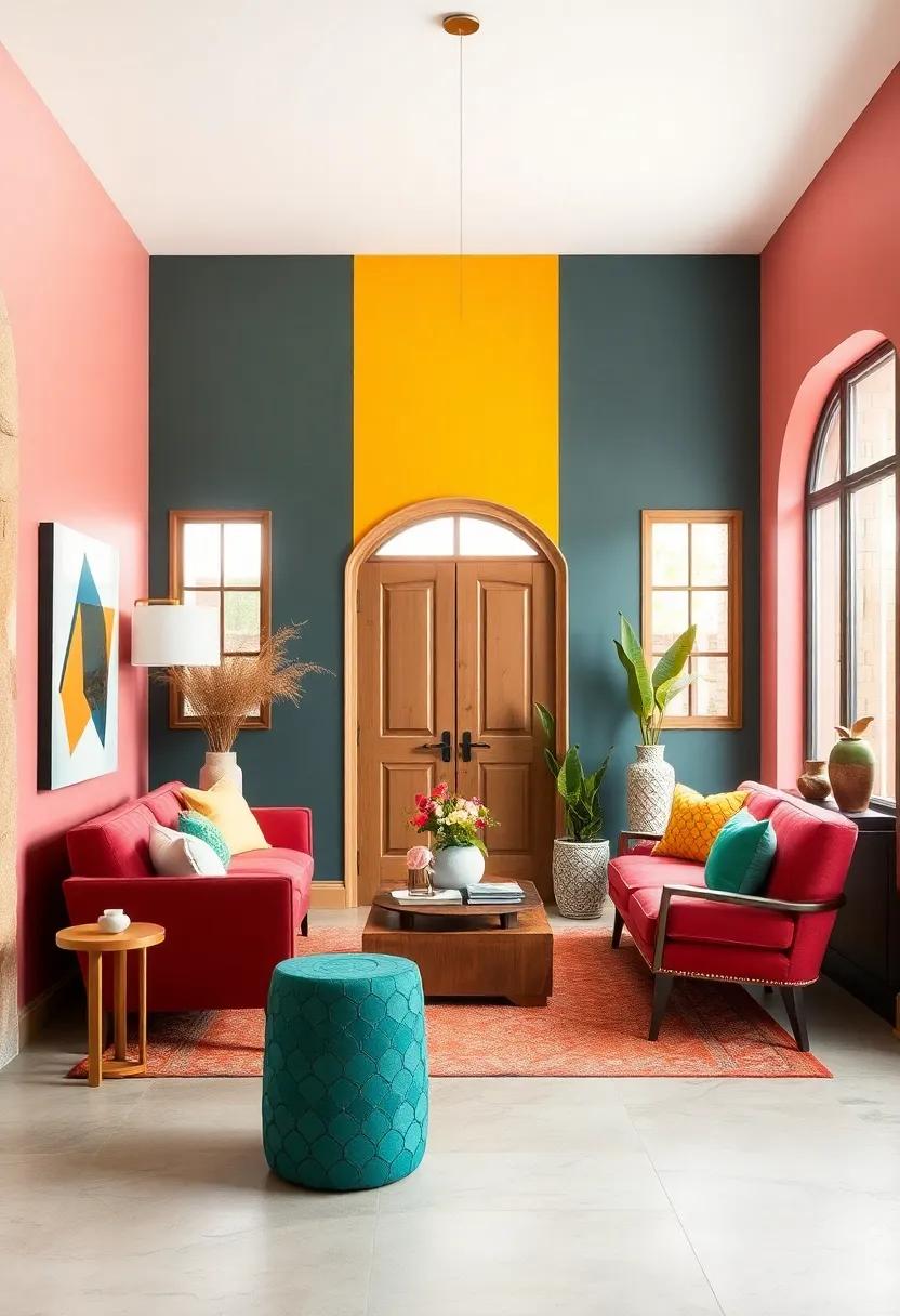 Color-Blocked​ Walls: Use color-blocking techniques on your walls for a modern twist that adds visual‌ interest