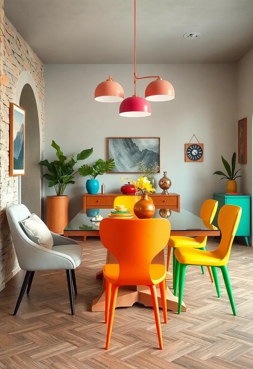 Retro Chairs: ⁣Incorporate vintage-inspired dining ‍chairs in bright hues to bring ‌character⁢ and charm‍ to‌ your table