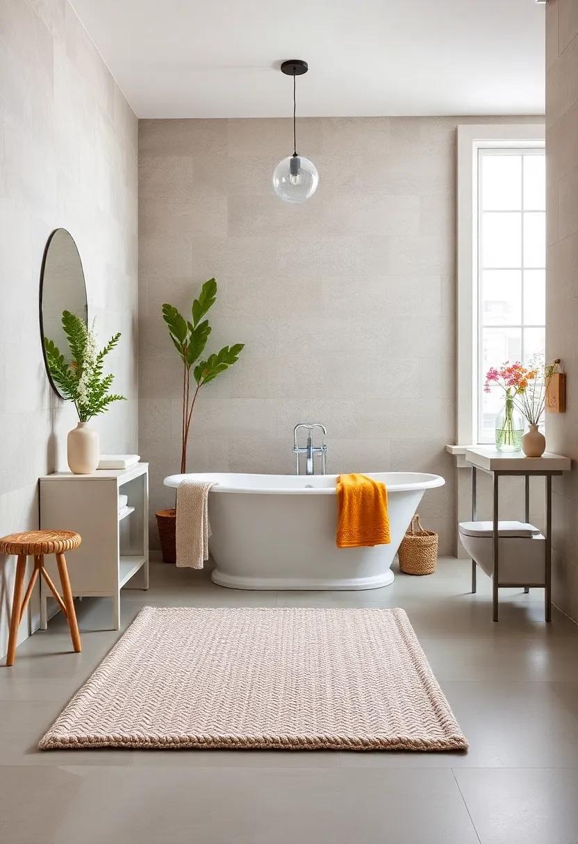 Woven Cotton Chenille Bath Mat - A ⁣woven cotton chenille bath mat ‍provides luxurious ⁣softness underfoot, perfect for a touch‌ of⁤ comfort after ⁣a long day