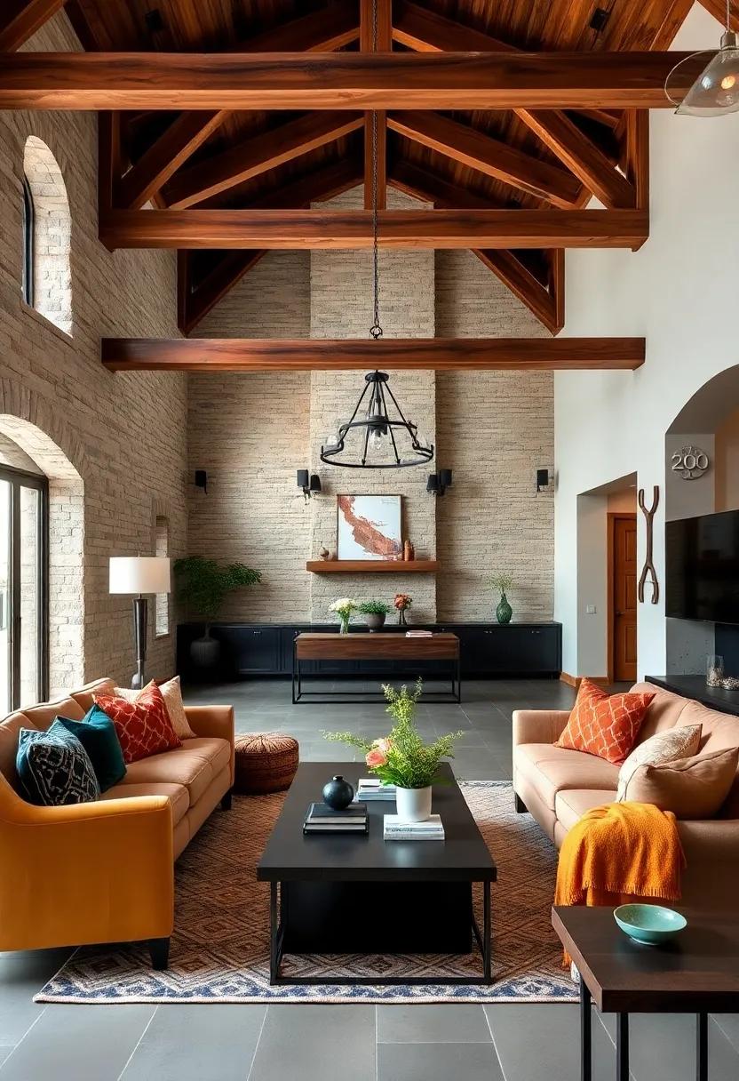 Modern Meets Tradition: Featuring sleek wood beams paired with ​contemporary décor,this space ⁣combines elegance⁤ with a hint of​ farmhouse warmth,all while using a neutral‍ color palette