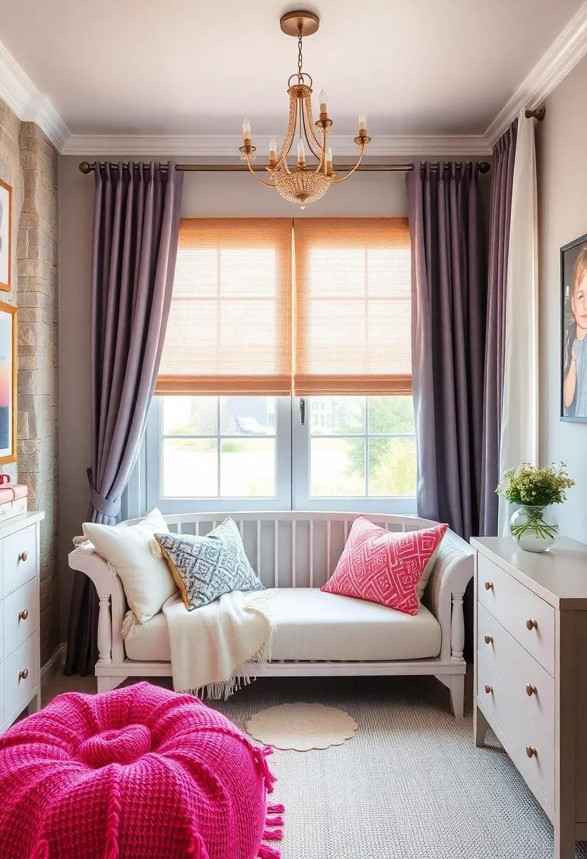 Curtain and Pillow Match: Harmonize your nursery decor ‌by selecting pillows ⁣that mirror the fabric and design ‌of the ⁤window ⁣treatments