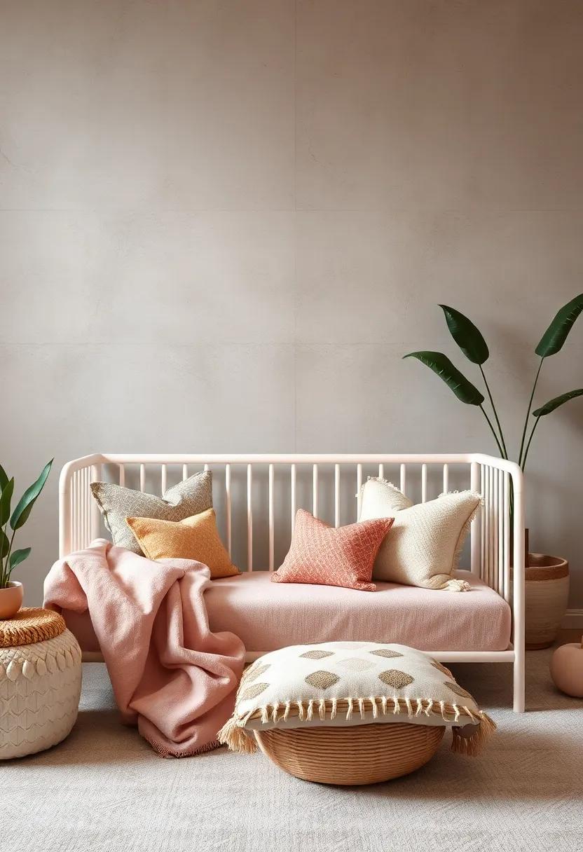 Metallic Accents: Incorporating metallic threads into decorative ⁢pillows can​ add a sparkling element to the nursery ​without overwhelming‍ it