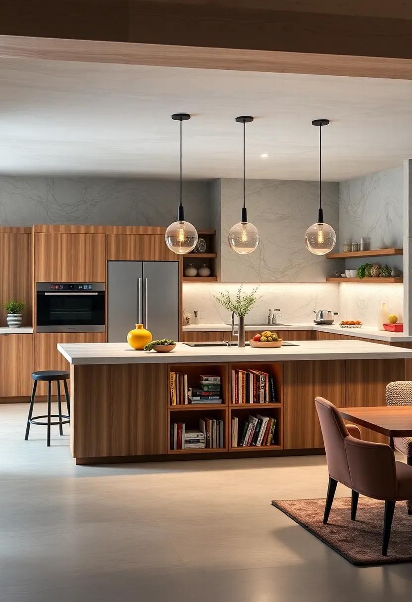 The Cook's Companion: Discover islands that include a built-in wine rack or a book-shelf for your⁣ favorite cookbooks, combining utility with style