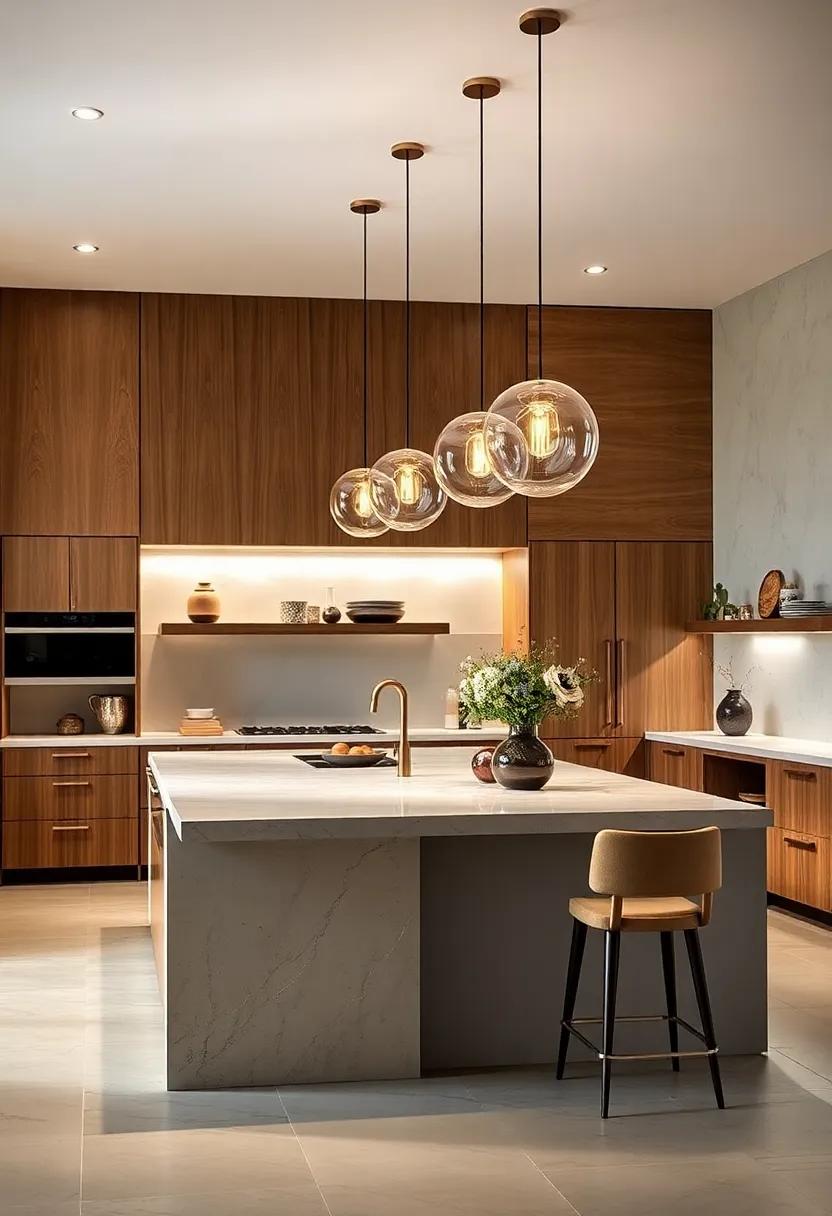 Luxe Lighting: Learn about islands paired with stunning​ pendant lighting⁤ that not only illuminate your workspace‌ but also enhance the ambiance