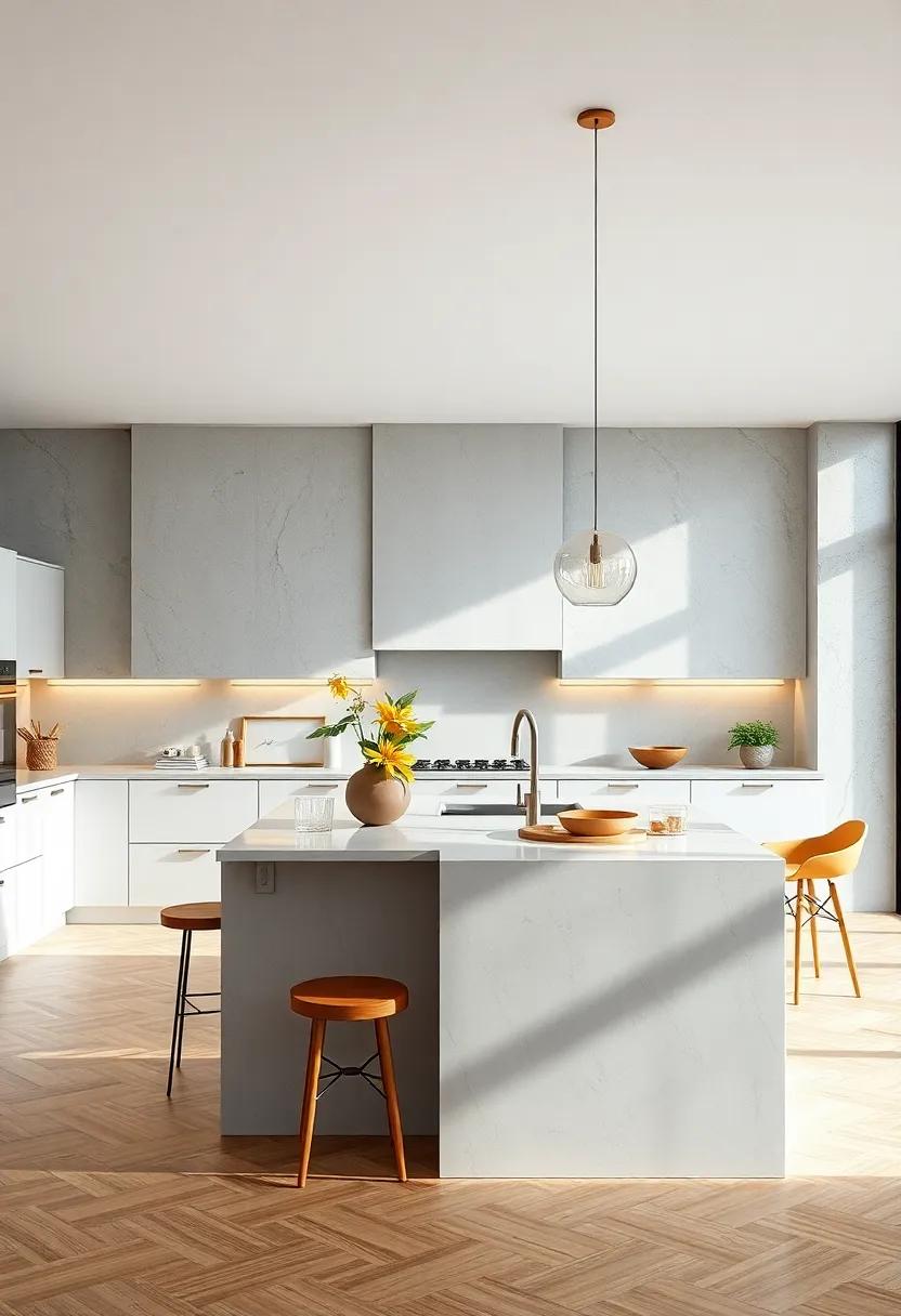modern⁤ Minimalism: Unveil a sleek, contemporary ⁣island with clean‍ lines and ⁢a glossy finish, perfect for a chic and streamlined kitchen aesthetic