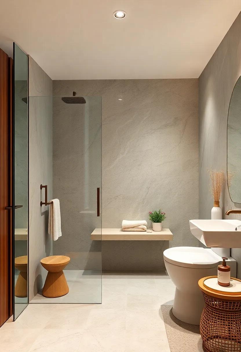 Spa-Like Shower Benches:⁤ Add a sleek shower bench where you can⁤ sit, relax, or store​ your favorite bath essentials