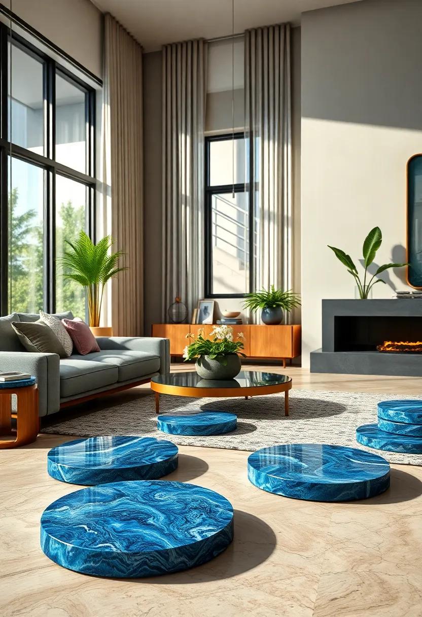 Handcrafted ⁤Blue Marble⁤ Coasters: ​Protect‍ your surfaces with elegance using these ⁣stunning coasters‌ that showcase the natural beauty of blue marble