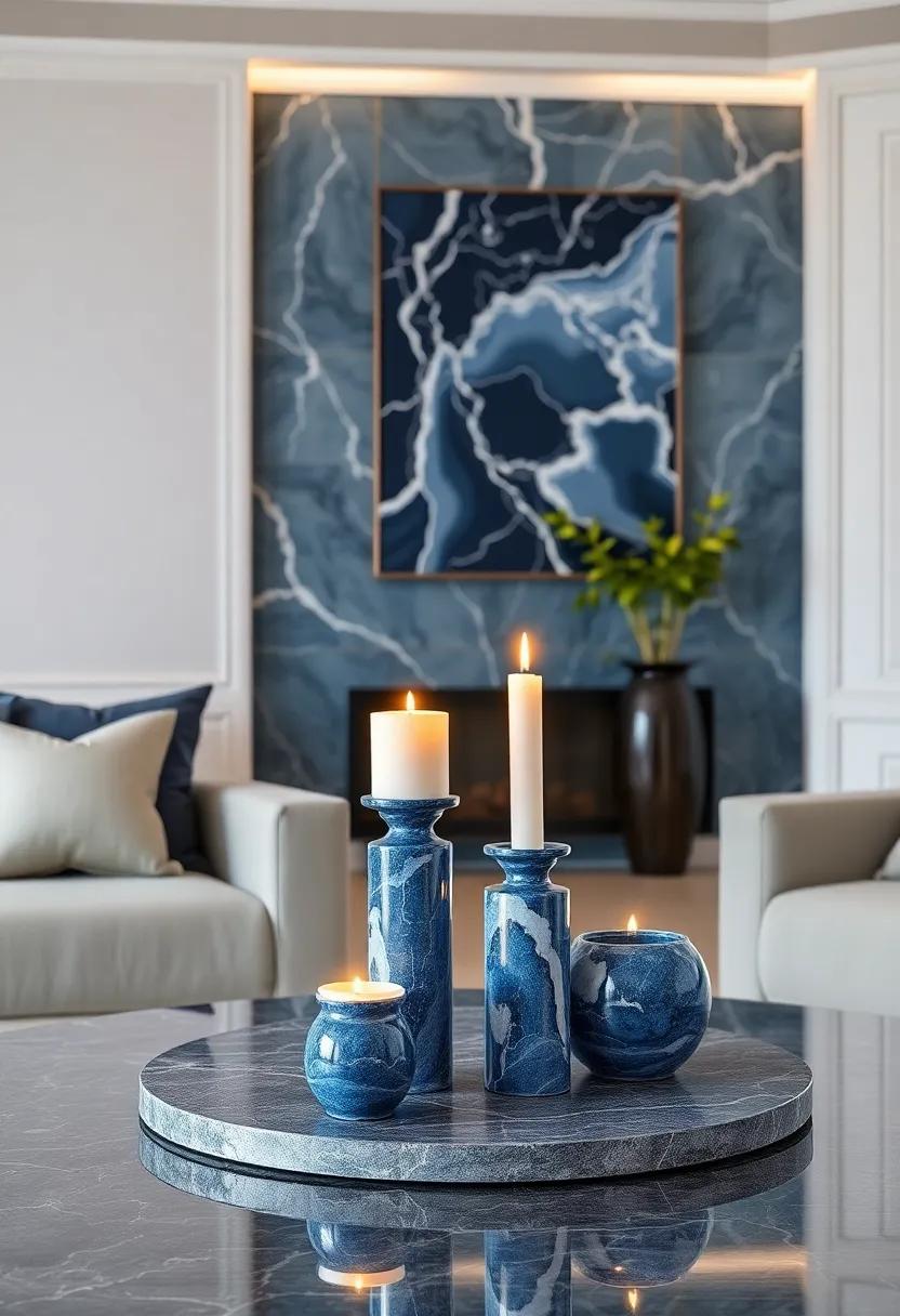 Blue Marble Candle Holders: Create an enchanting ‌atmosphere with⁤ elegant ⁤candle holders carved from blue marble, bringing ‍a serene ambiance ‍to your evenings