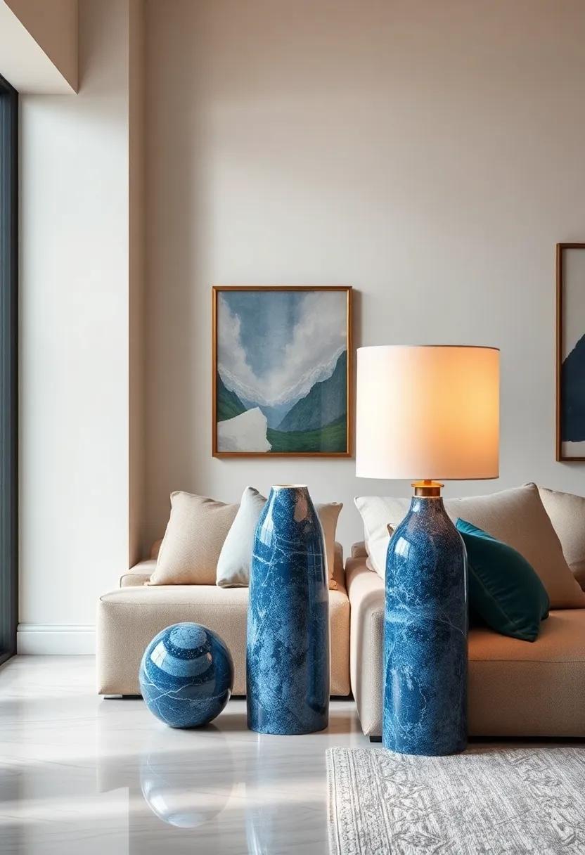 Blue ​Marble Table‌ Lamps: Illuminate your space⁣ with⁢ unique ‌table ‌lamps featuring blue marble bases that add a sophisticated touch to any ⁣room