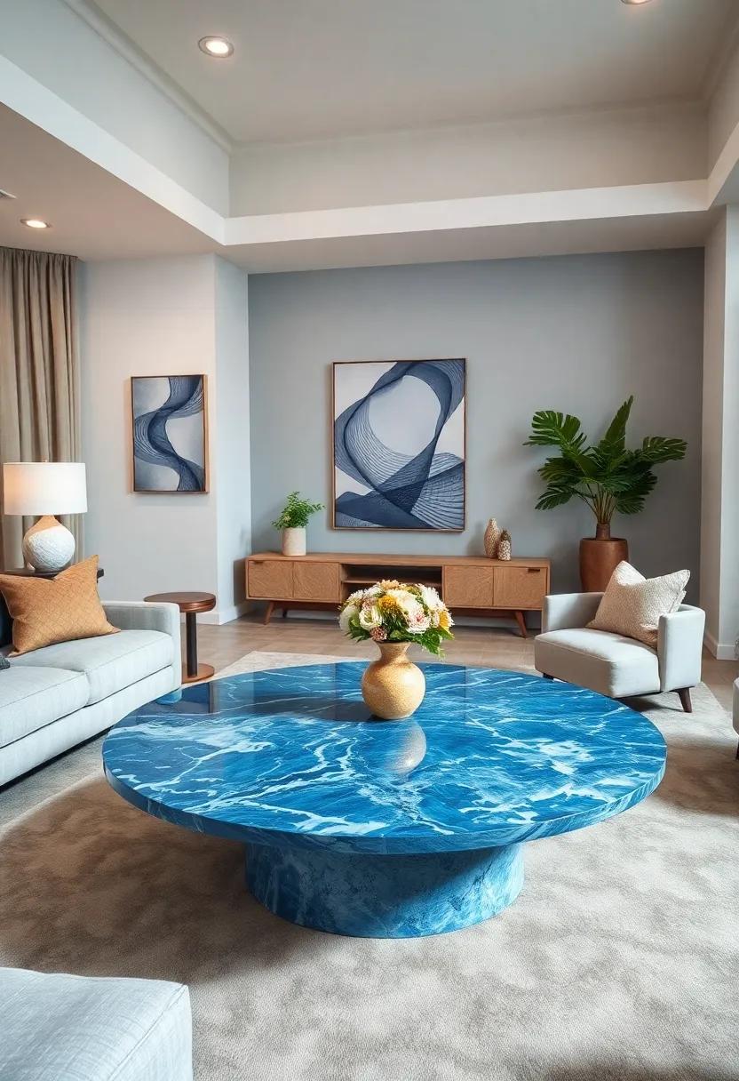 Elegant Blue Marble⁣ Vases: Display your floral arrangements in beautiful blue marble vases ⁢that serve as a ‍standalone art piece even when empty