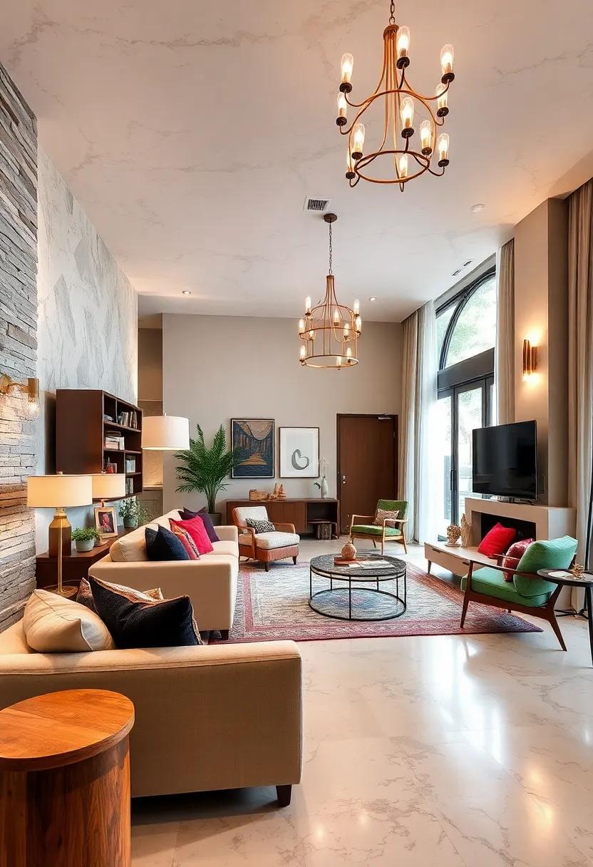 Layer Lighting: Use a mix of lighting sources, such ‌as ‍chandeliers, floor lamps, and sconces to create a warm, inviting atmosphere