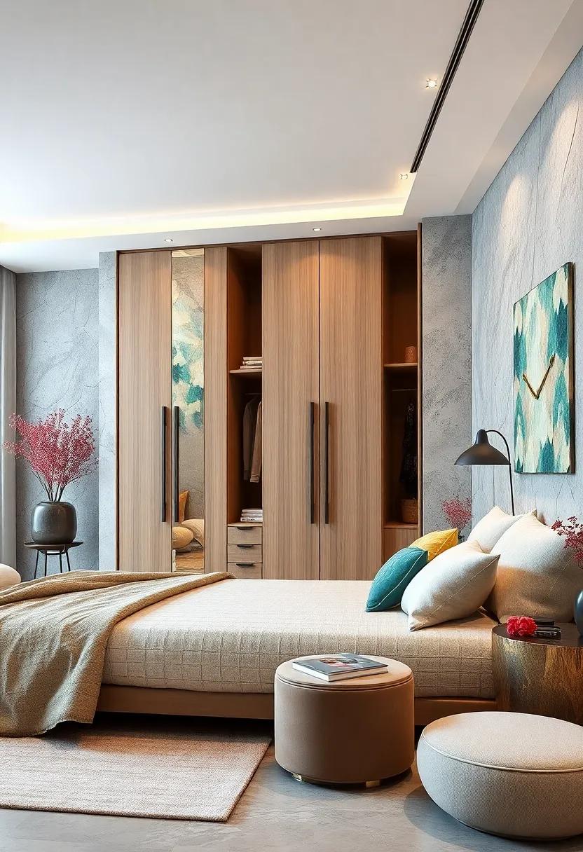 Artistic Touch: Choose⁣ wardrobes with unique artistic designs ​or patterns that ⁢can serve as a focal point in the décor