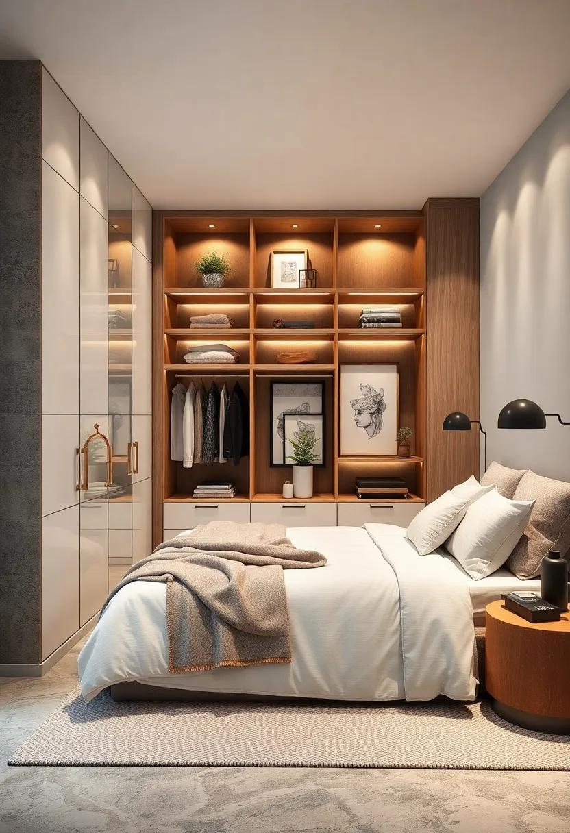 Artistic Displays:⁤ Use⁤ shelves within your wardrobe to hold decorative items or art, merging functionality with artistic expression