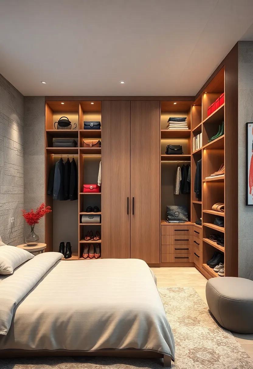 Creative Compartments: Design a wardrobe with⁤ unique ⁢compartments for shoes, bags, and accessories, catering ⁣to your ‍organizational needs