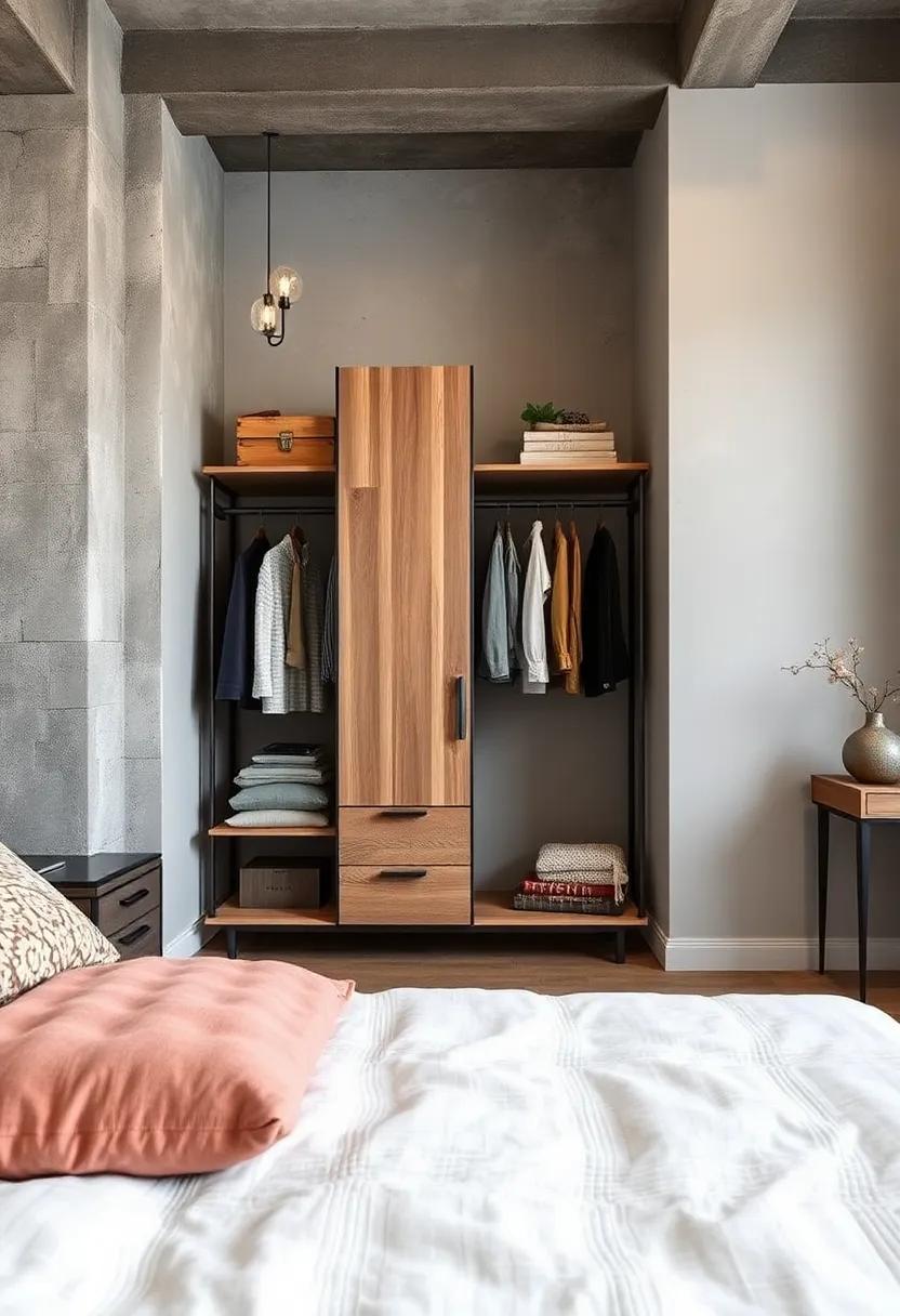 Industrial Edge: Embrace ‍the⁢ beauty of raw materials with a wardrobe featuring metal frames and reclaimed wood for an urban ‌look