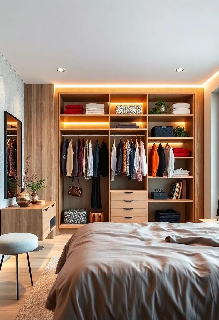Smart⁢ storage: Install modular shelving units designed to fit your ⁤clothing ⁢and accessories perfectly, offering an efficient solution for small‌ spaces