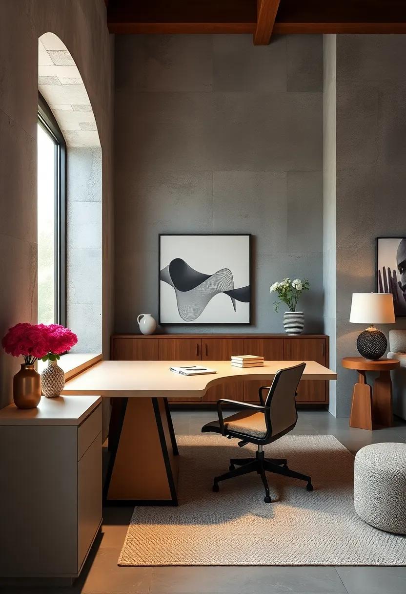 Add an Artistic​ Desk Lamp: Choose a sculptural lamp that doubles as ⁣art,⁢ providing⁣ both task lighting⁢ and a creative flair to the workspace