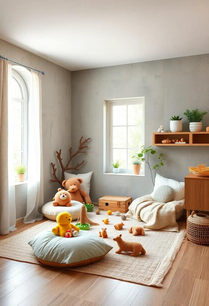 Cozy Nooks: Create⁣ a reading and‍ play⁤ nook with floor cushions surrounded by​ nature-themed⁤ toys that encourage exploration
