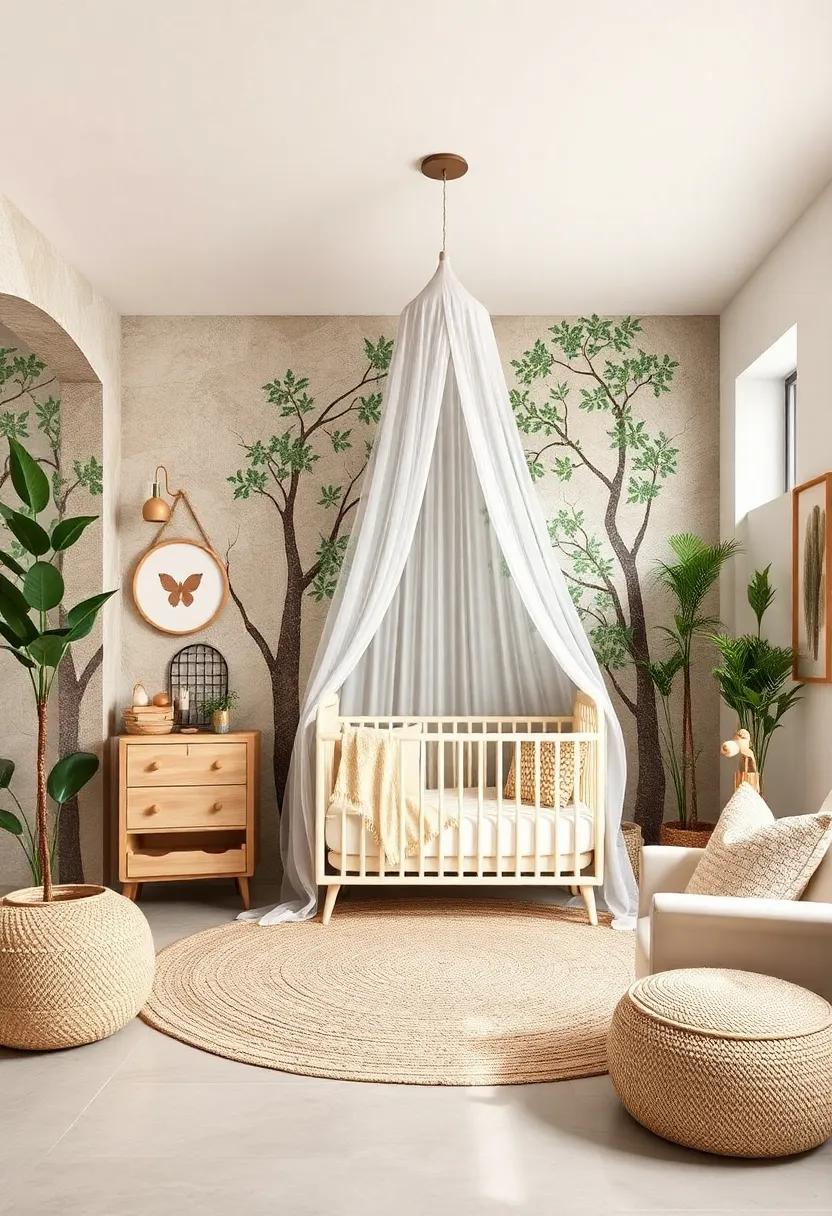 Dreamy‍ Canopy: Hang a delicate canopy⁣ over the crib ​or rocking chair ⁤to create a cozy nook reminiscent of a fairy tale forest