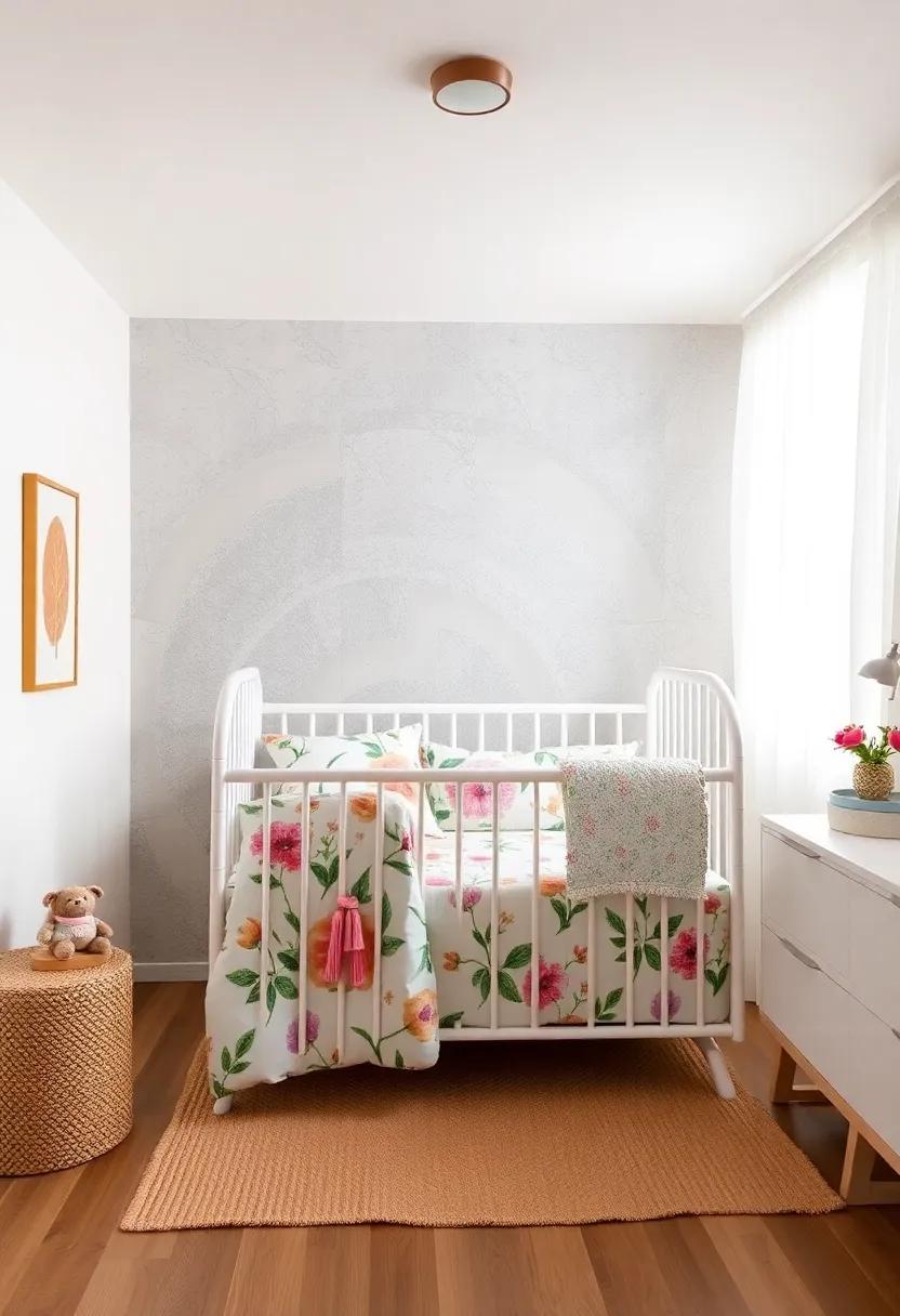 Floral Bedding: Choose bedding with botanical prints that celebrate the ⁣beauty of flowers and add a soft touch to ⁢the⁢ crib