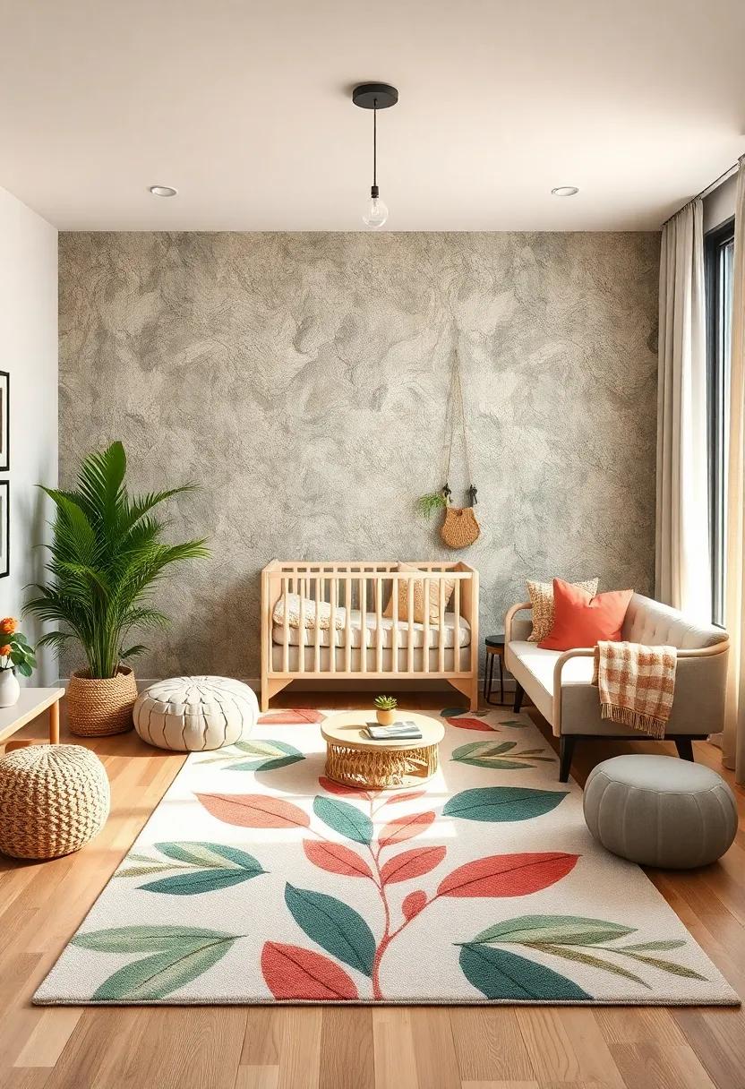 Nature-Inspired Rugs: Select rugs with leaf patterns or animal motifs to ground the space and provide a soft ‌area ⁤for play