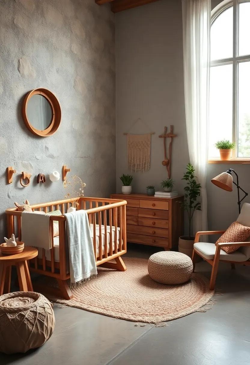 Rustic Furniture: Opt for natural wood furniture pieces with a rustic finish to enhance the earthy and organic‍ feel of the nursery