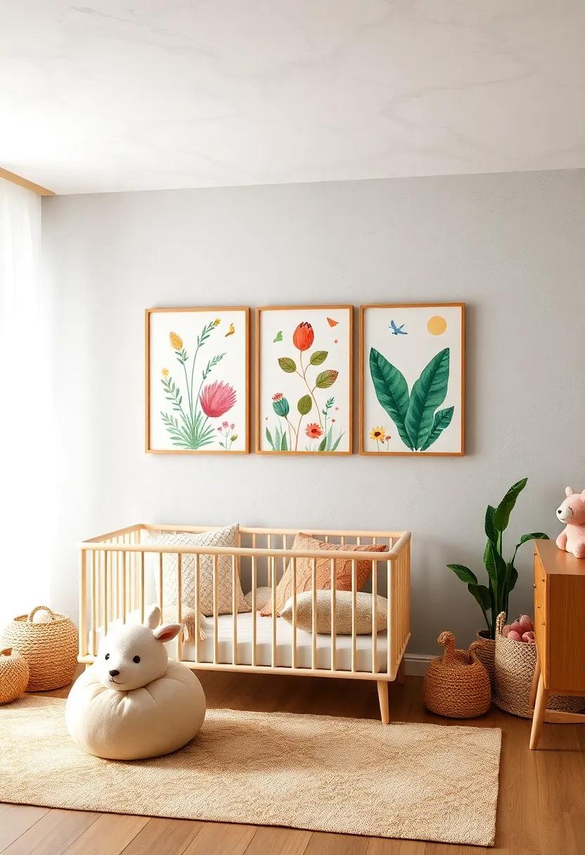 Whimsical Wall Art: Hang whimsical art pieces featuring ‍nature⁢ scenes or characters,​ injecting a dose of ⁣fun into ‍the decor